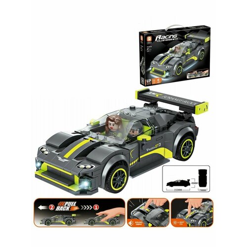 Конструктор заводным механизмом и светящимися элементами