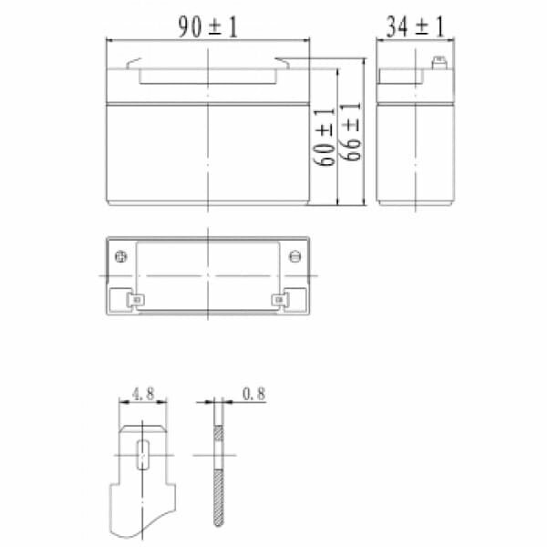 Аккумуляторная батарея Delta DT 4035