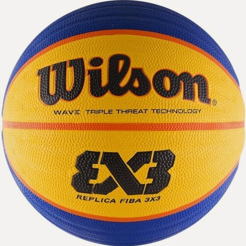 Изображение товара Мяч баскетбольный Wilson FIBA3x3 Replica, размер 6, сине-желтый (WTB1033XB)