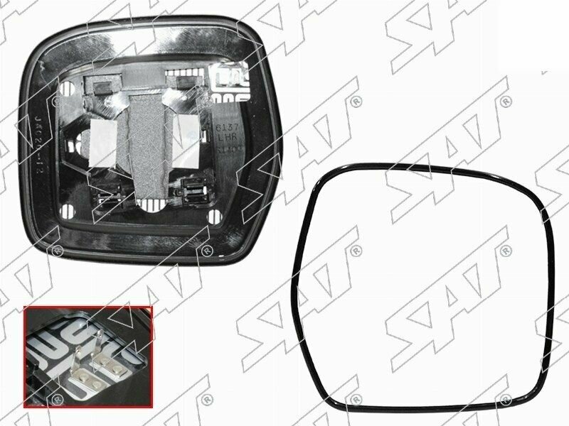 IPSASP_ST-121-0122 Полотно зеркала TOYOTA LAND CRUISER 100 98-07 RH с обогревом