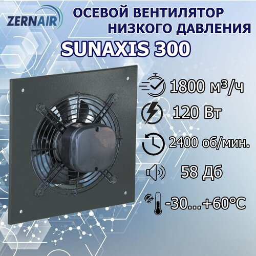 Осевой настенный вентилятор ZernAir SUNAXIS 300