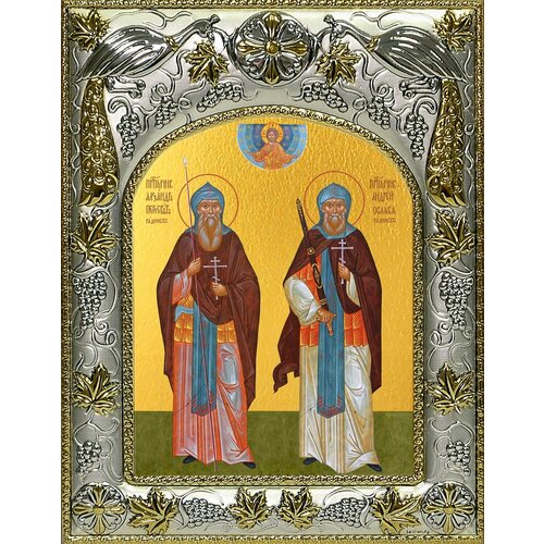 Икона Пересвет и Ослябя святые воины