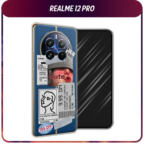 Силиконовый чехол на Realme 12 Pro/Realme 12 Pro Plus / Реалми 12 Про/Реалми 12 Про Плюс Cute girl collage, прозрачный силиконовый чехол на realme 12 pro realme 12 pro plus реалми 12 про реалми 12 про плюс прозрачный