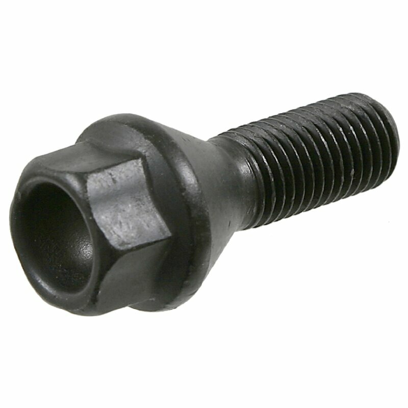 фото Болт колесный Febi 46648, для Mercedes / BMW / Renault / Dacia / Nissan / MINI, M12x1.5(R), длина 50мм, коническая посадка, под ключ 17мм, 1 шт