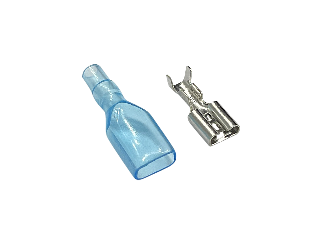 фото Клемма прямая 6,3мм. (мама) с силиконовой защитой, 10шт.