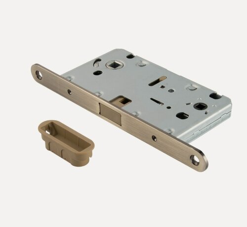 Изображение товара Дверная защелка магнитная WC Archie LM 5212 OL AB/ACF (ант. бронза/ант. кофе) под ручку и сантехническую завертку