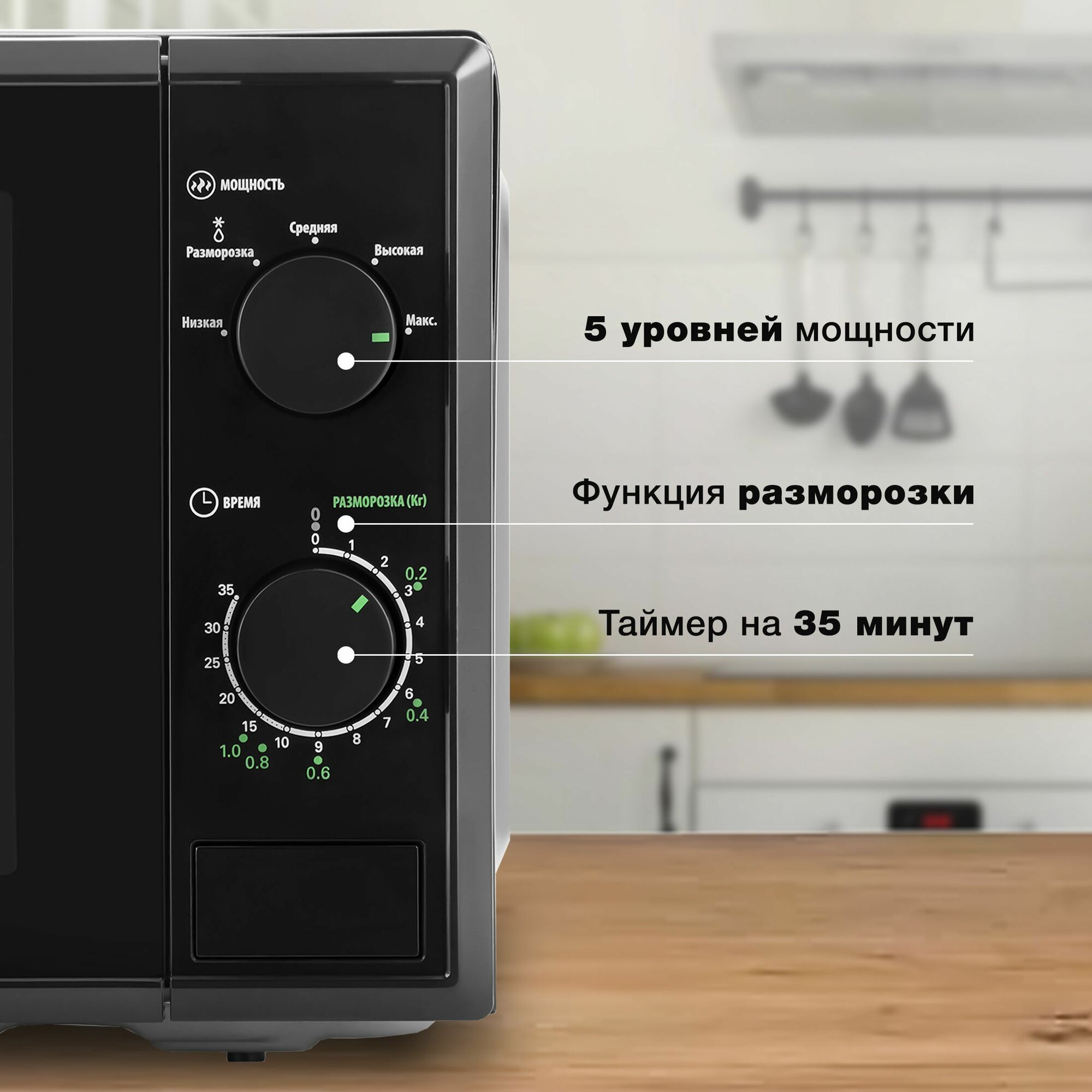 Микроволновая печь свч STARWIND SWM5820, микроволновка 700Вт, 20л — фото 1