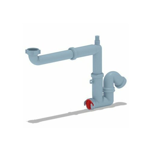 Сифон без выпуска АНИ 1 1/2х40 смещенный с отводом для стир. машины F5320