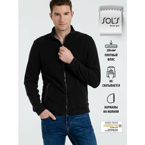 фото Толстовка sol's, размер 4xl, , черный