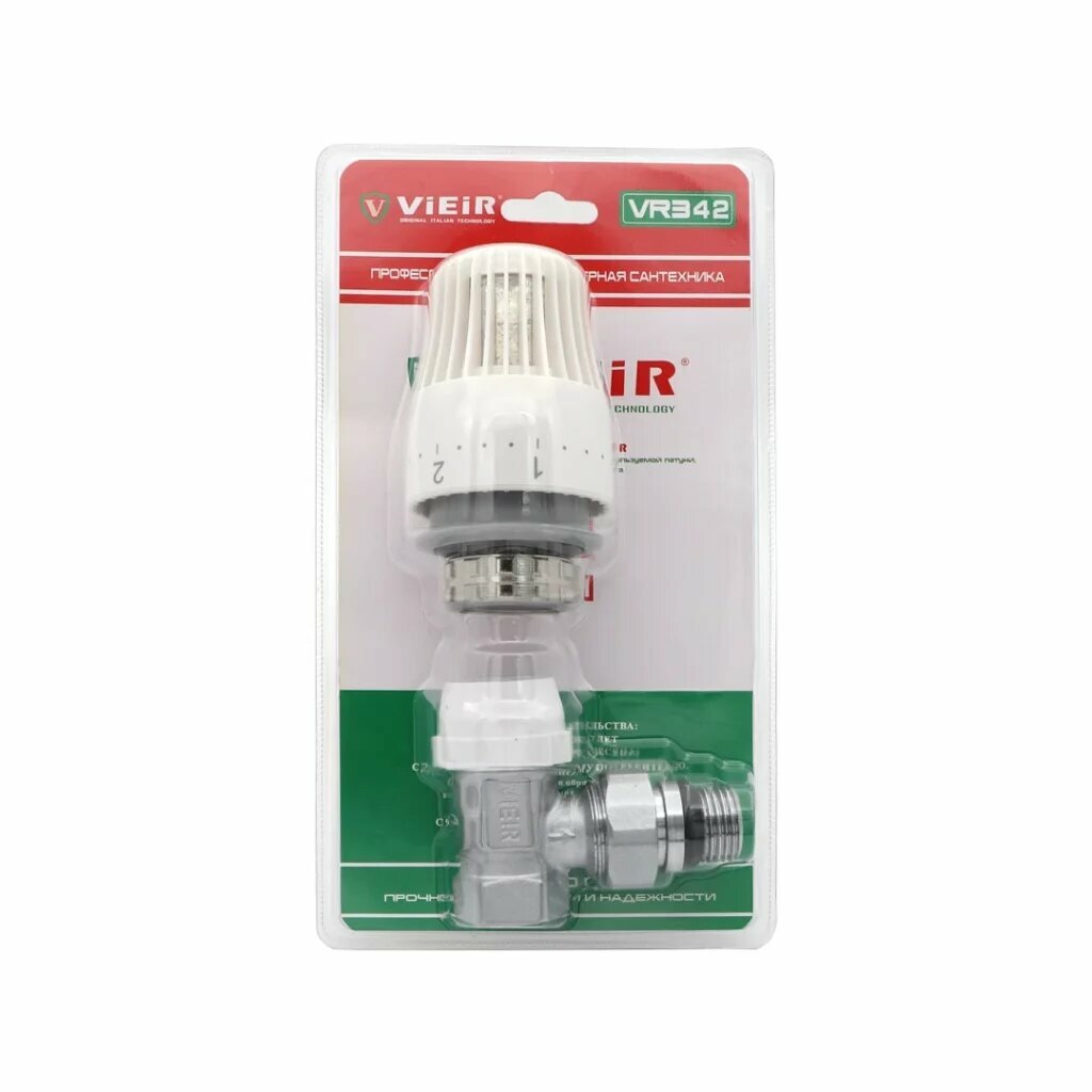Комплект терморегулирующий для радиаторов 1/2″ угловой Vieir VR342