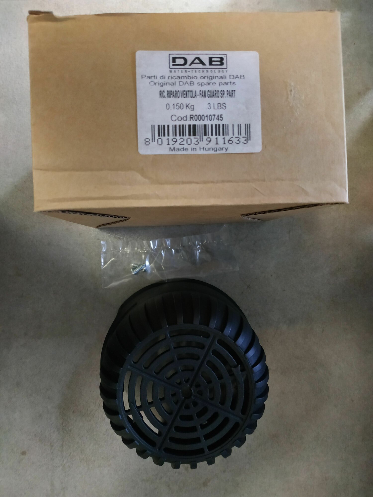 Крышка вентилятора (FAN COVER) для самовсасывающего насоса DAB Jet 62, 82, 92, R00010745