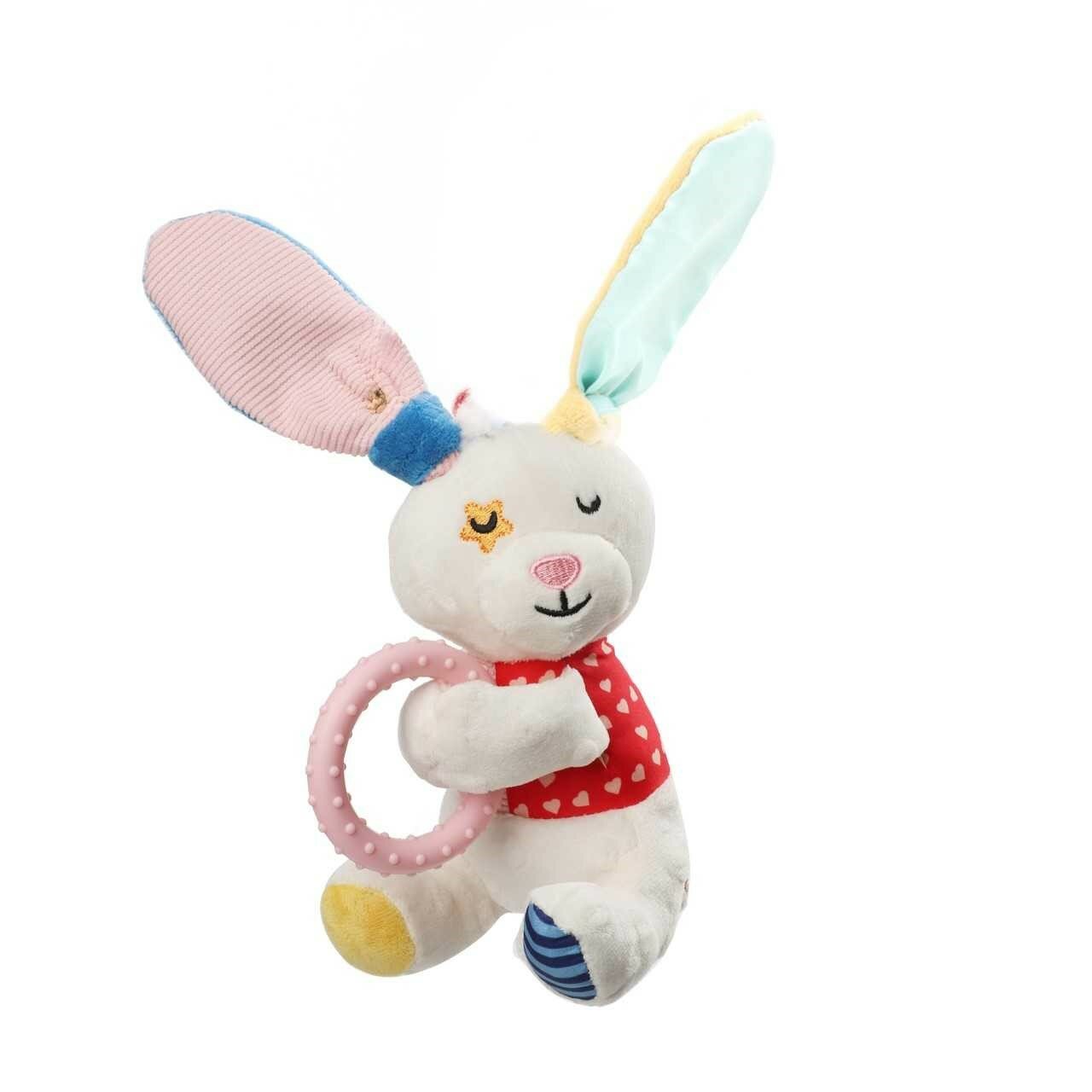 GiGwi Plush Friendz игрушка для собак заяц с кольцом (17 см.) - фото №1