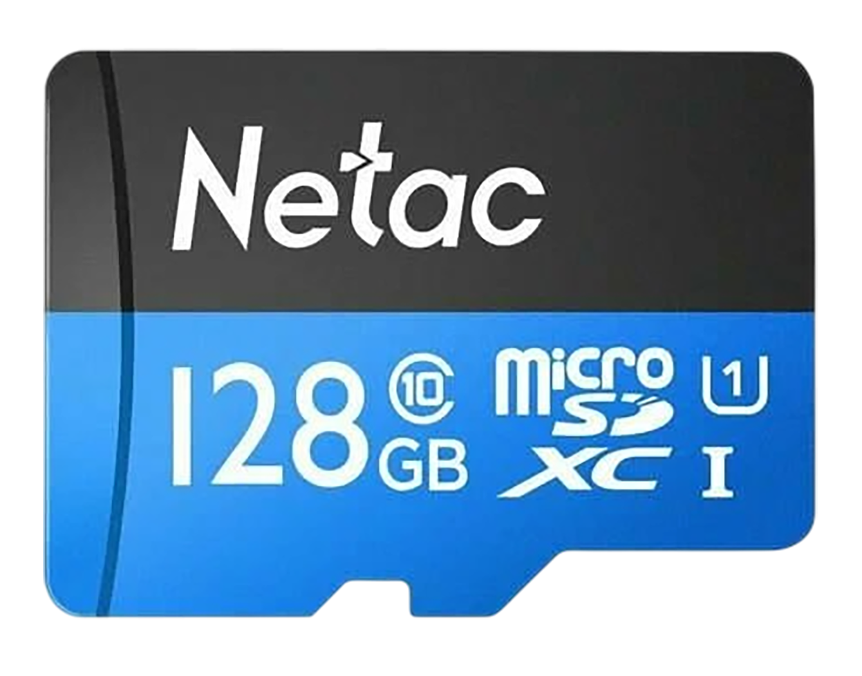 Карта памяти 128 Гб MicroSD Netac P500 Standard U1/Class 10 (90 Mb/s) + SD адаптер
