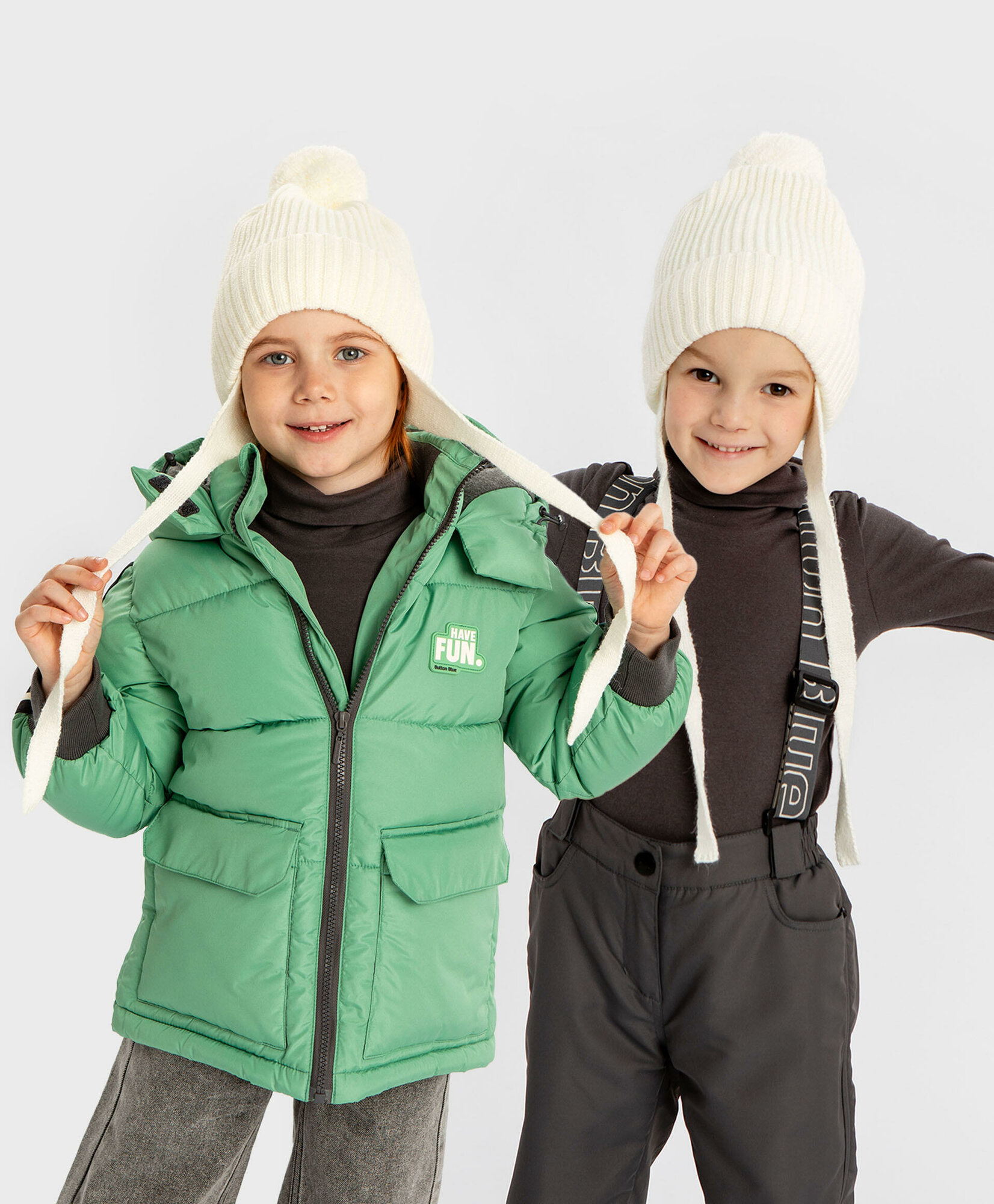 Шапка-бини Button Blue головные уборы для детей размер 52 молочный