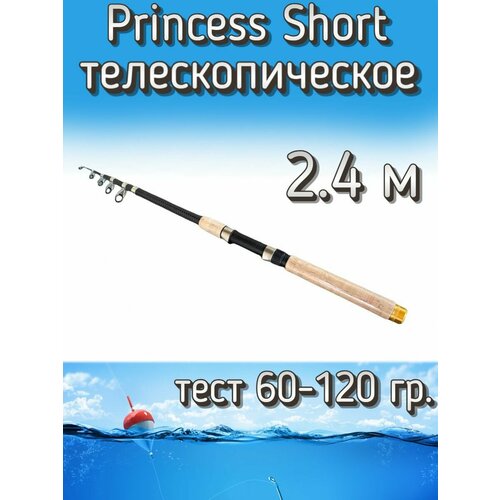 Удилище телескопическое Princess короткое, тест 60-120 грамм, 240 см