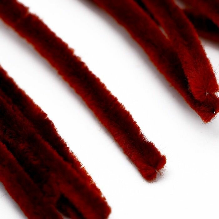 Проволока для рукоделия КНР с ворсом 50 шт 30х06 см цвет коричневый