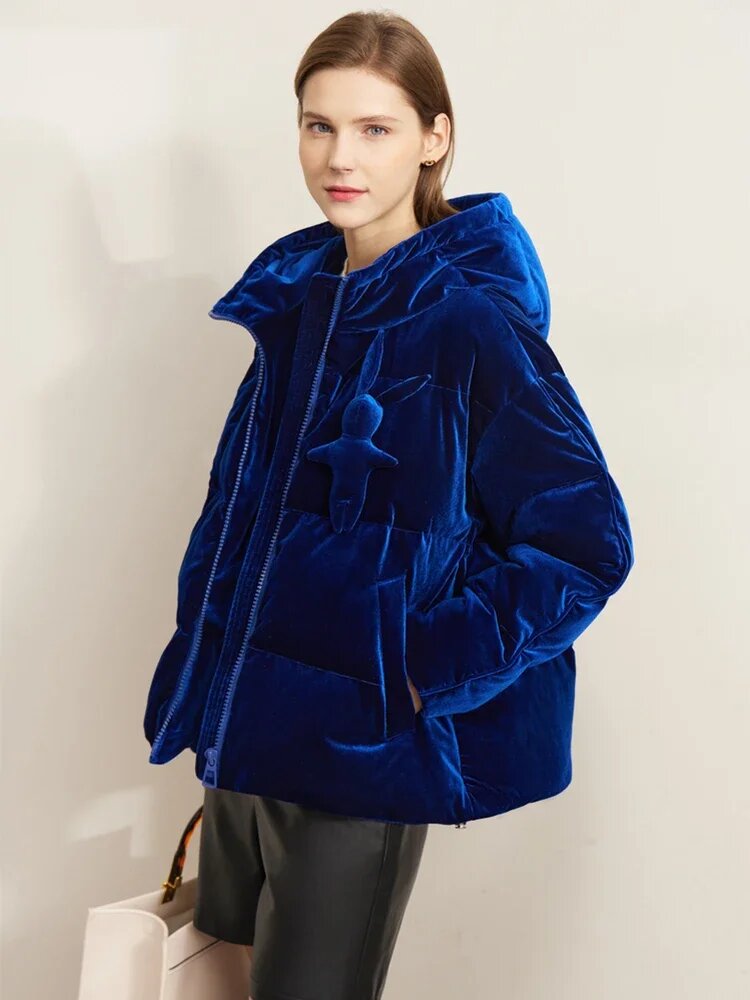 Пуховик AMII размер S синий