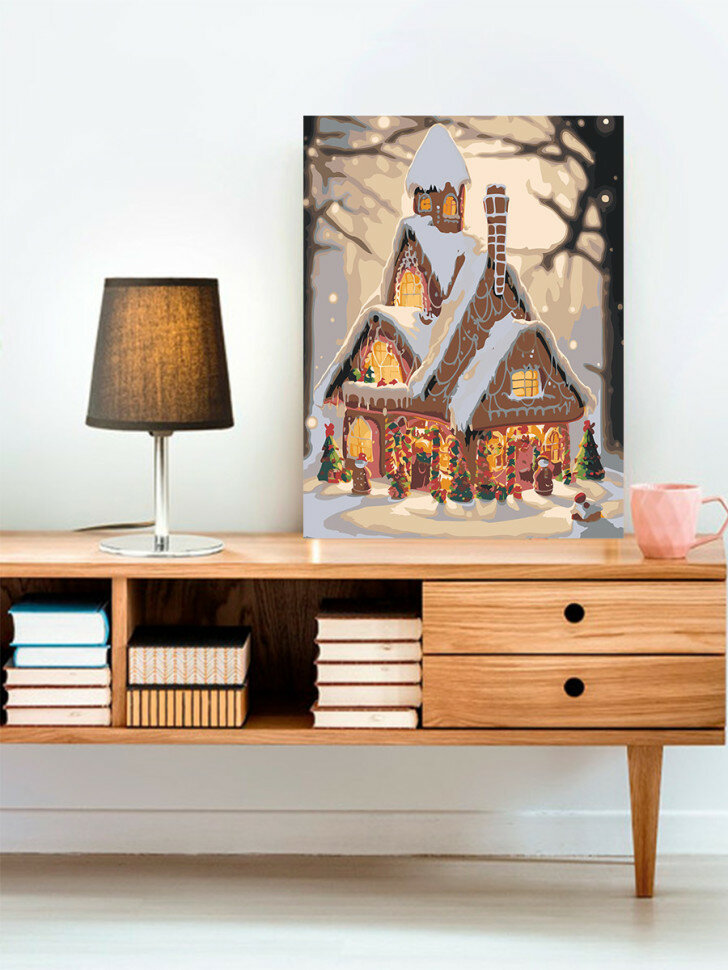 Картина по номерам "Дом в снегу" — фото 1