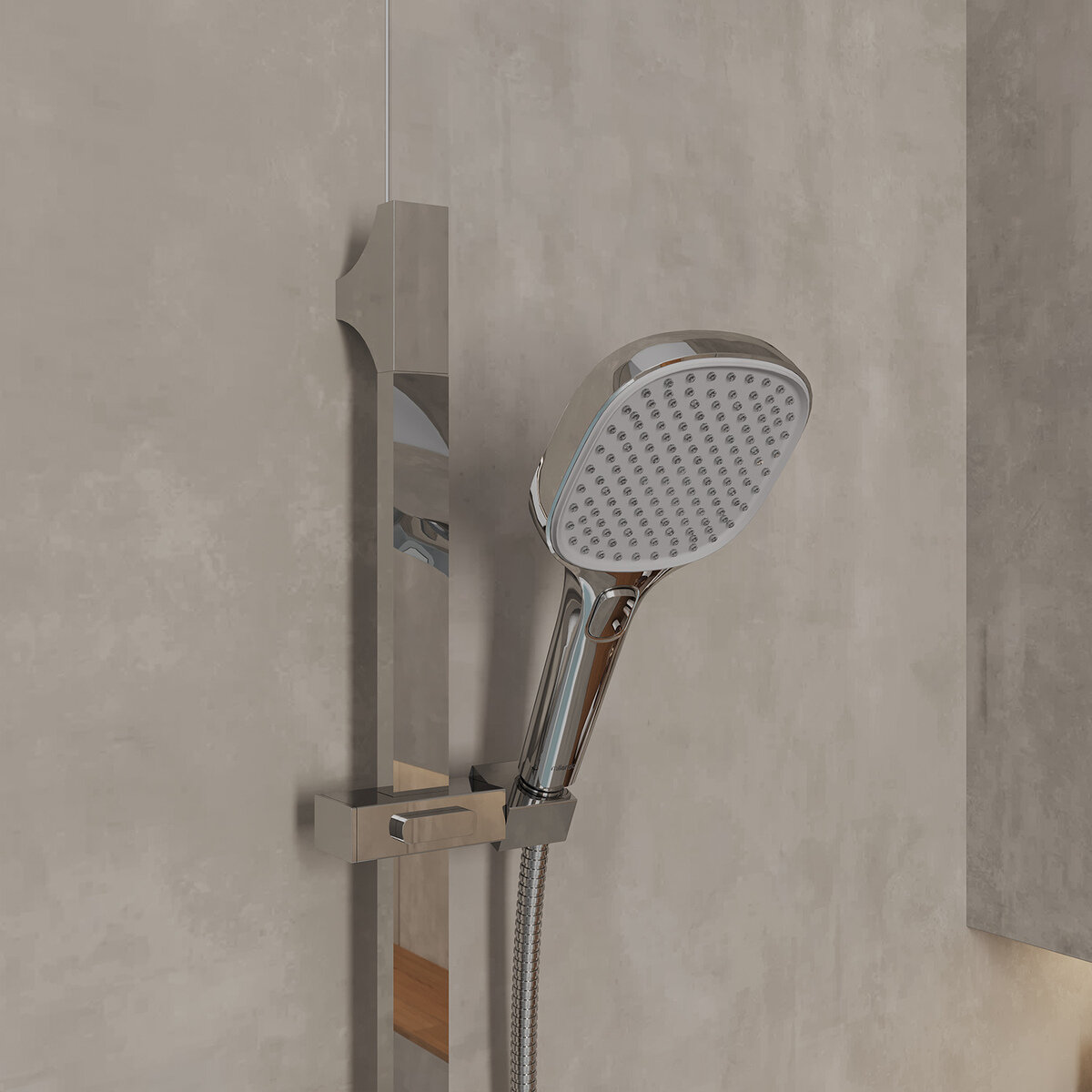 Лейка для душа Milardo Ideal Spa ILS3FC0M18 хром 3 режима квадратная — фото 1