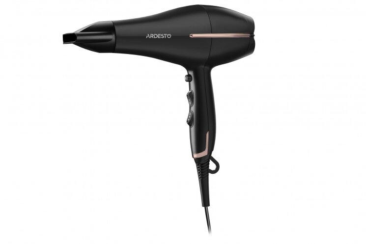 Фен Ardesto HD-Y220PRO, 1850-2200Вт, 2 скорости,3 темп. режима, диффузор, черный+золото