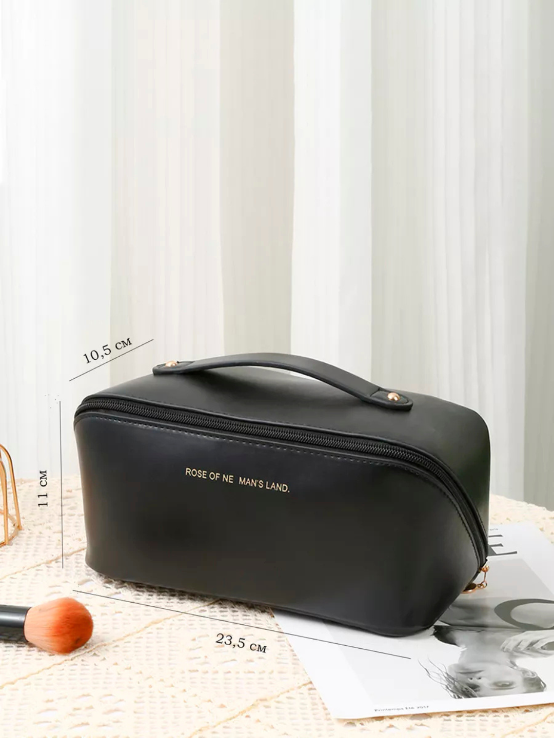 Косметичка ширина: 18 см., высота: 10 см., длина: 20 см., , черный — фото 1