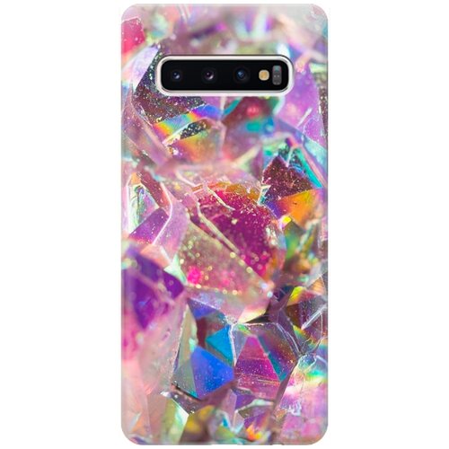RE: PA Накладка Transparent для Samsung Galaxy S10 с принтом Розовые кристаллы re pa накладка transparent для samsung galaxy j6 2018 с принтом розовые кристаллы
