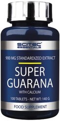 Предтренировочный комплекс Scitec Nutrition Энергетик с кальцием Super Guarana 100 шт нейтральный