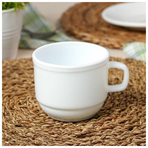 Avvir Кружка Avvir «Грация», 250 мл, стеклокерамика, цвет белый