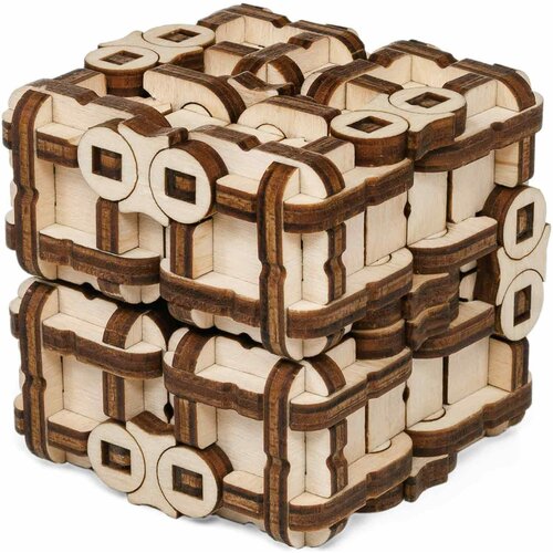 фото Деревянный конструктор, головоломка ewa метаморфик куб eco wood art