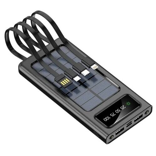 1 шт Power bank 20000 mAh Decoromir с солнечной батареей Чёрный 240000₽