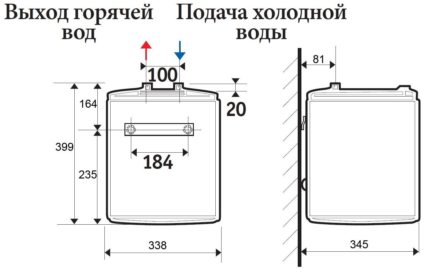 Водонагреватель накопительный электрический "под мойкой" OPRO 15 SB круглый 2кВт 15л, ATLANTIC 821182 - фотография № 11