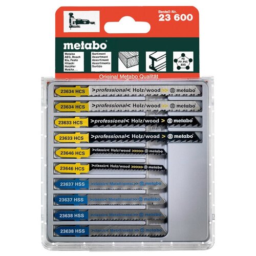 Набор пилок для электролобзика Metabo 623600000, 10 шт.