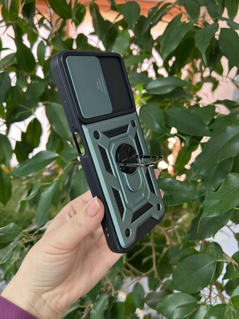 Чехол противоударный для Oppo A17 4G / Оппо А17 4G с защитой камеры armors (Зеленый) — фото 1