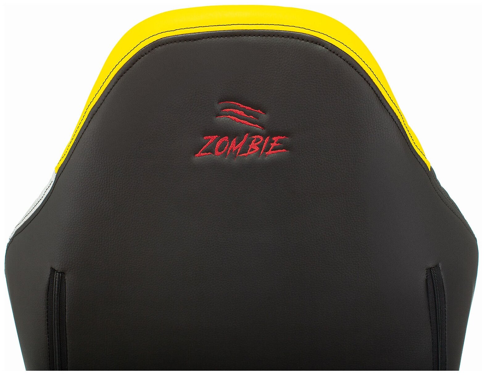 Кресло Zombie Hero Cyberzone Pro эко.кожа черный/желтый - фотография № 13