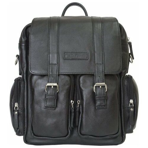 фото Мужской рюкзак из натуральной кожи carlo gattini 3003 черный