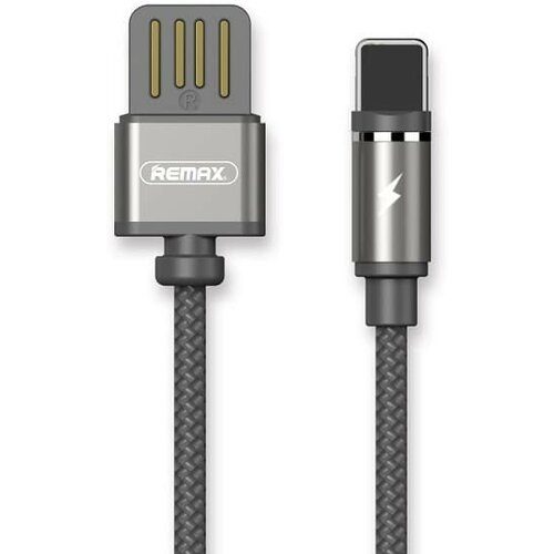 Кабель для зарядки iphone Lightning 1м магнитный с LED в оплетке черный usb кабель remax rc 153 6in1 1м 2м черный