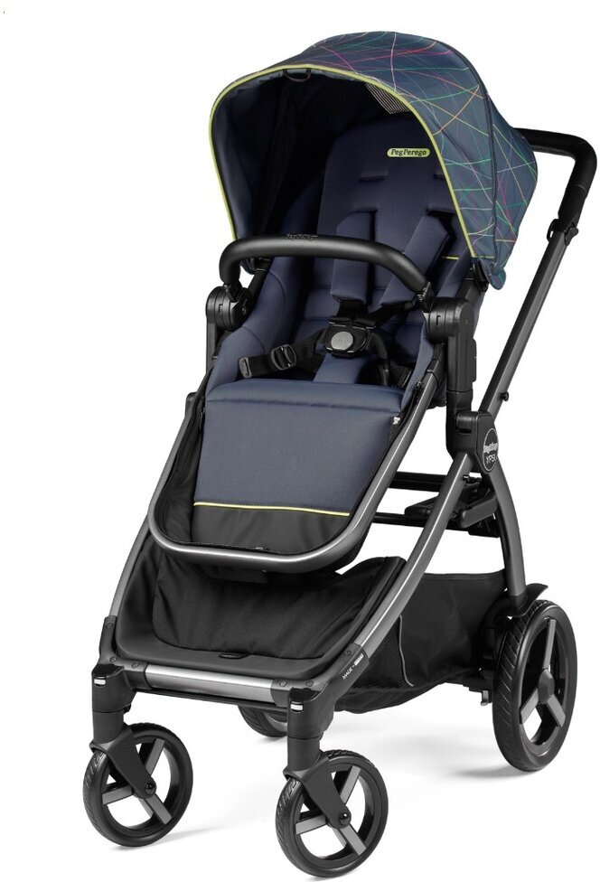 Универсальная коляска Peg-Perego Ypsi Combo Amour, синий с серым (IPMS270000BA71) - фото №4