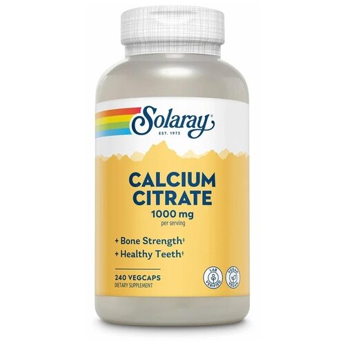 Solaray Calcium Citrate 1000 mg (Цитрат кальция 1000 мг) 240 вег капсул (Solaray)