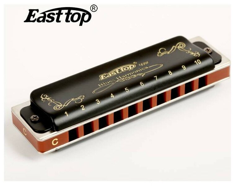 Губная гармошка диатоническая EASTTOP T008K тональность C, чехол