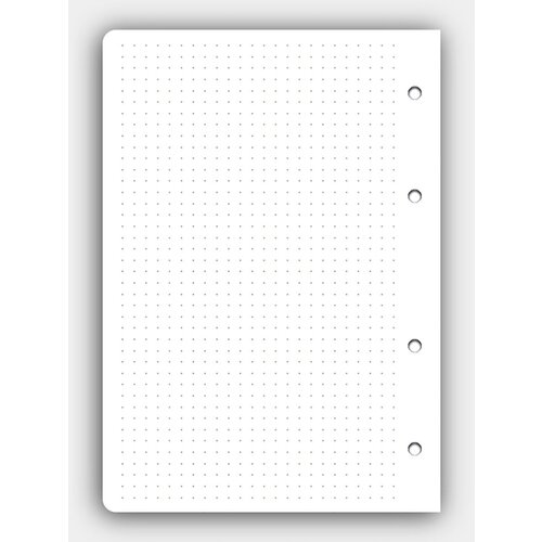 Сменный блок А5 в точку для ежедневников и тетрадей на 4-х кольцах.