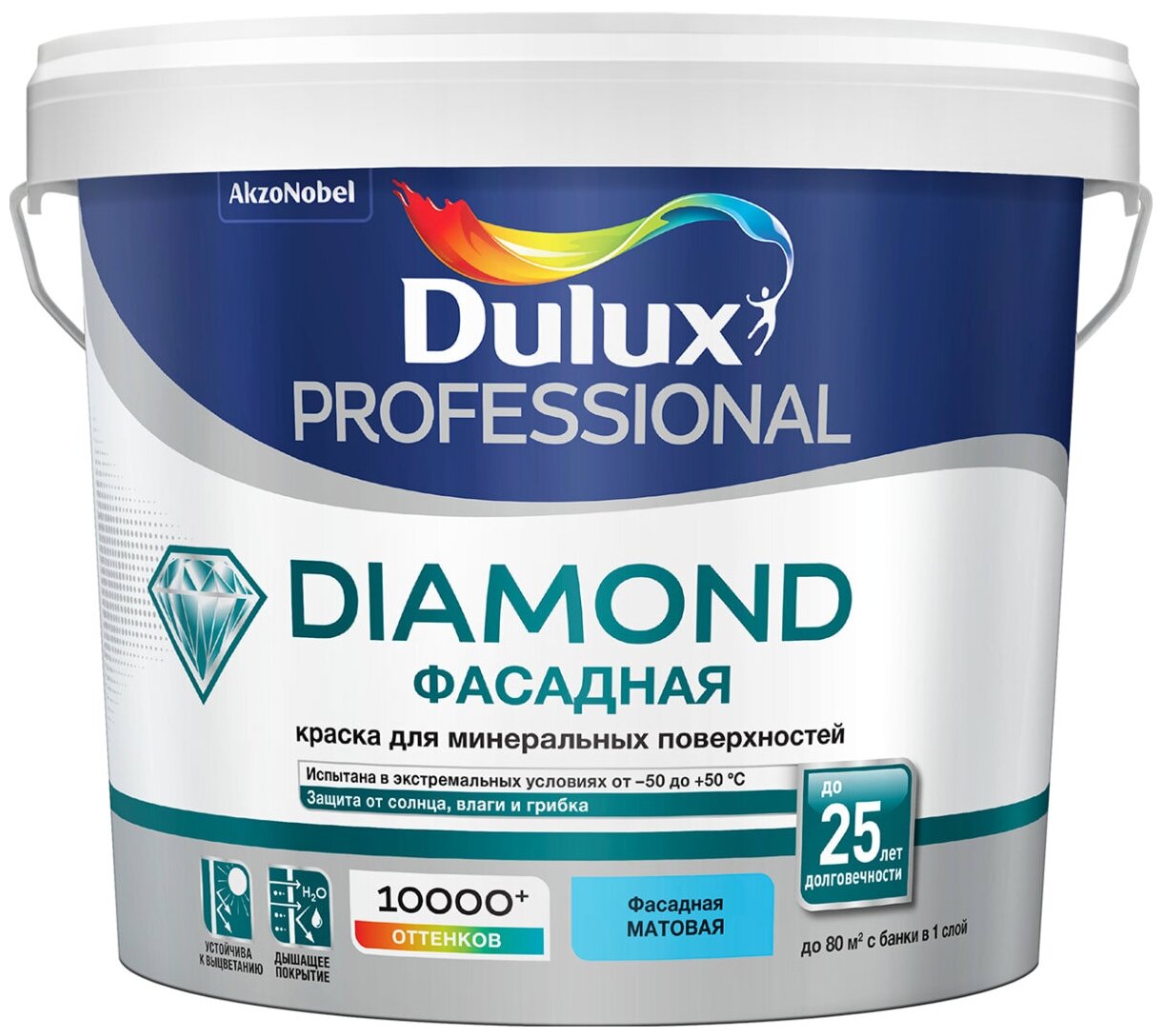 Краска акриловая Dulux Diamond Фасадная Гладкая