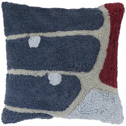 Чехол на подушку с рисунком Tea plantation серо-синего цвета из коллекции Terra, 45х45 см, Tkano, TK22-CC0008