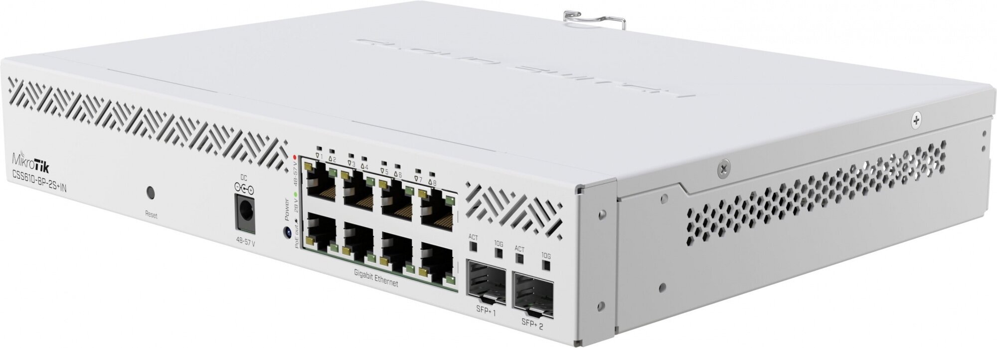 Коммутатор MikroTik CSS610-8P-2S+IN 8G 2SFP+ 8PoE 8PPoE 140W управляемый