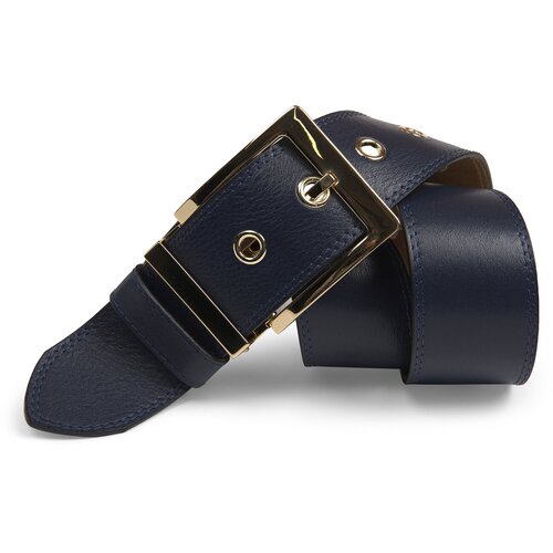 фото Ремень olio rosti, натуральная кожа, для женщин, длина 110 см., синий