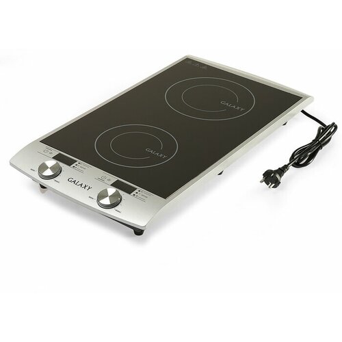 Galaxy Плитка индукционная Galaxy GL 3057 2900 Вт 2 конфорки 10 уровней чёрно-серебристая 1374300₽