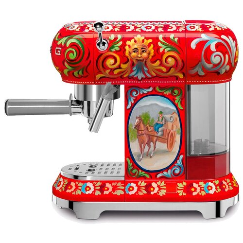 Кофеварка рожковая Smeg ECF01DGEU красный 9999000₽