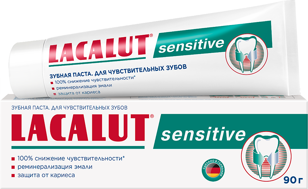 Паста зубная Sensitive Lacalut/Лакалют 90г Dr.Theiss Naturwaren GmbH - фото №3