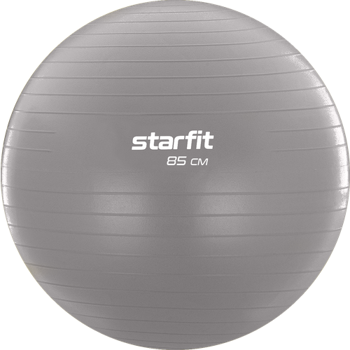 Фитбол Starfit Gb-108 антивзрыв, 1500 гр, тепло-серый пастель, 85 см гимнастический мяч антивзрыв 85 см синий profi fit