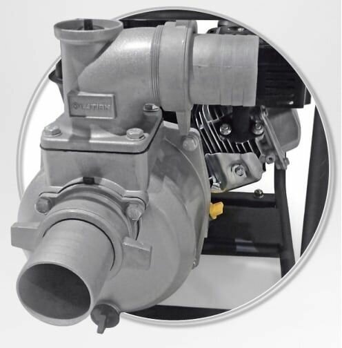 Мотопомпа Carver CGP 6080-DIESEL (1000л/мин,LT178 7,0л.с ,всас 7м,напор 30м,вх/вых 3''/80 мм)45кг - фотография № 2