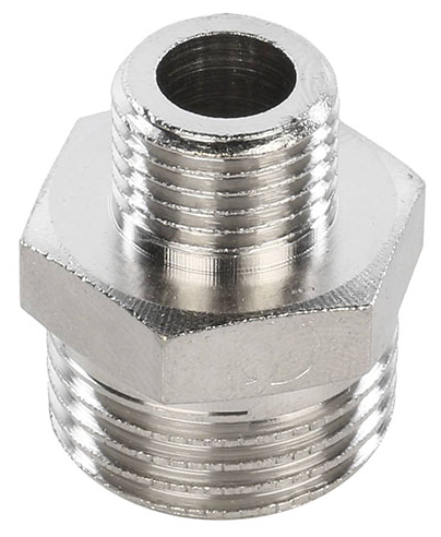 Ниппель Stout НН переходной 1/2"X1/4" никелированный